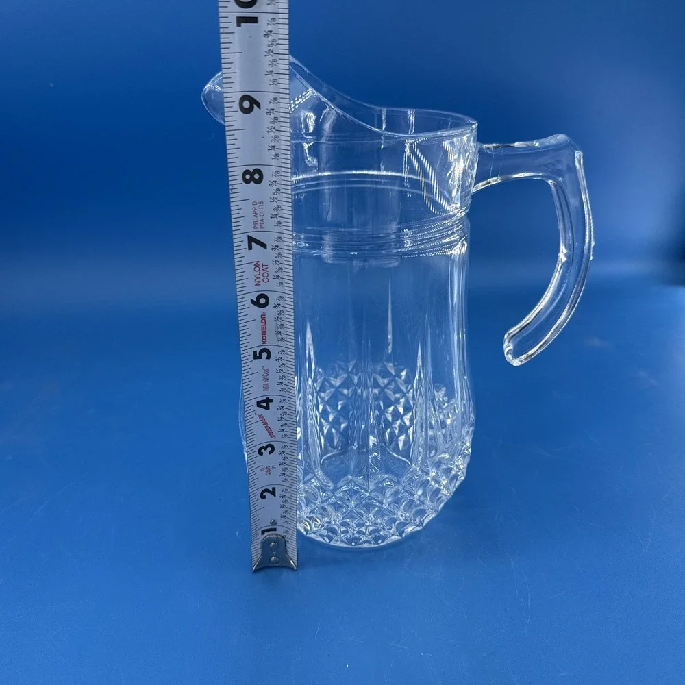 VTG Longchamp France 24% Lead Crystal Pitcher Cristal D'Arques 48 oz 9.5